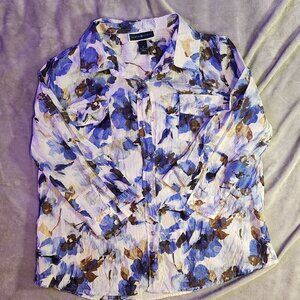 Karen Scott XL women's 100% cotton shirt blouse